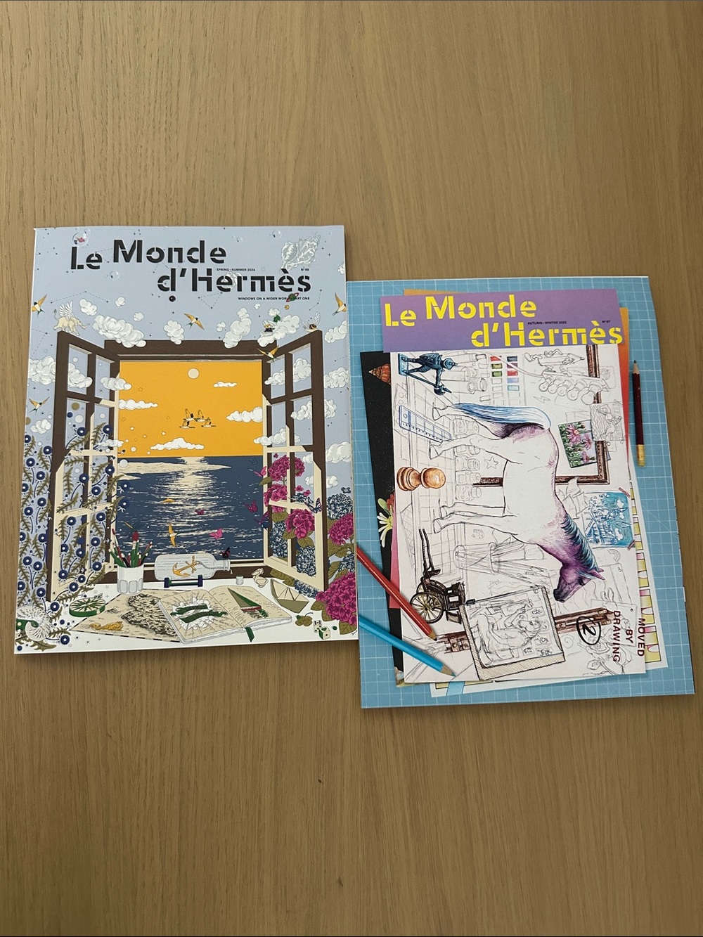Hermes Le Monde d’Hermes No 87 and No 88 Book Magazine Set of 2